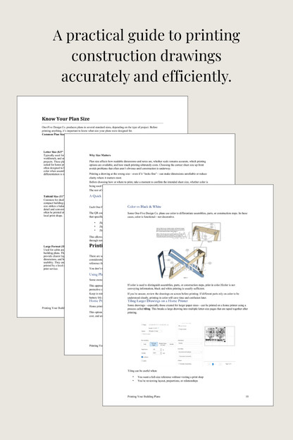 Printing Your Building Plans