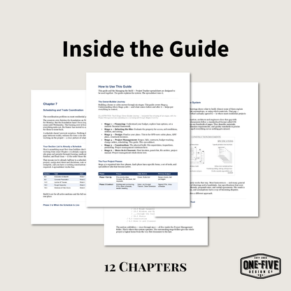 Managing the Build — Owner-Builder Guide | One-Five Design Co.