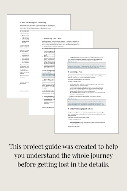 Starting Your Cabin Project