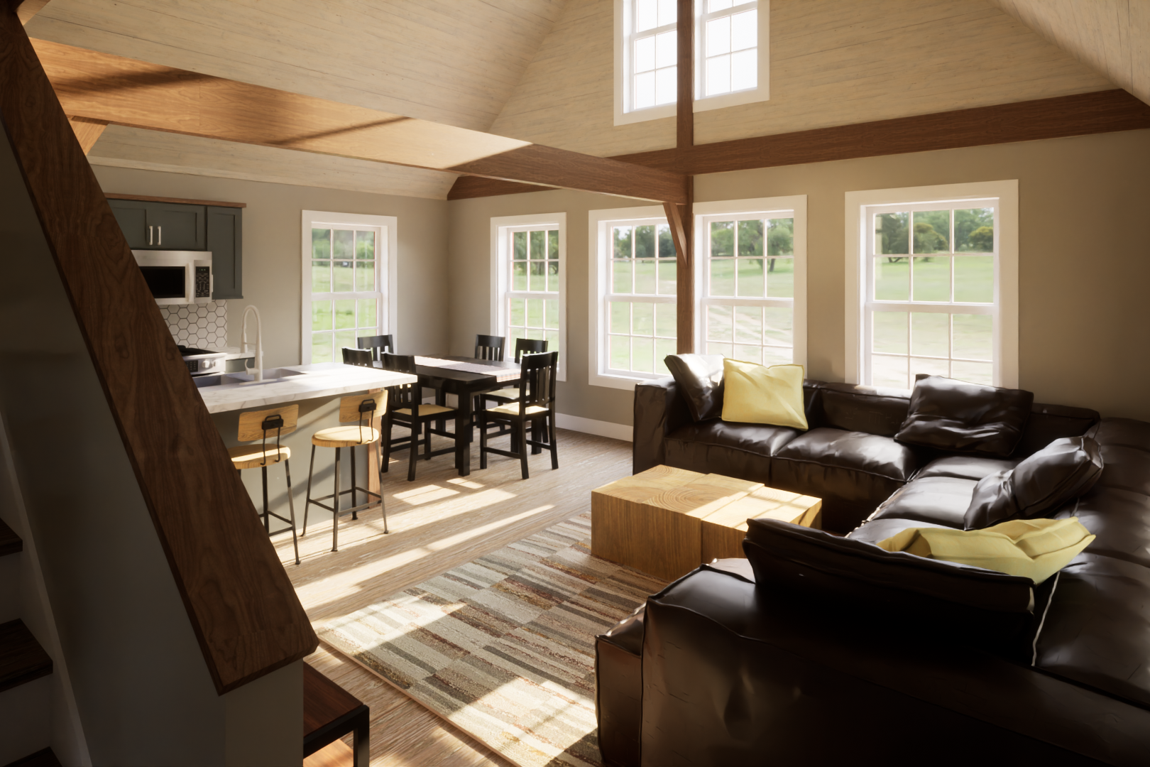 tiny cabin interior