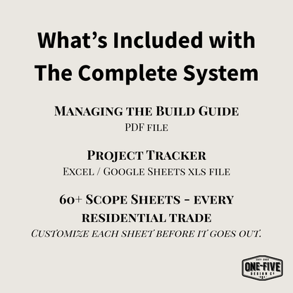 Managing the Build — The Complete System | One-Five Design Co.