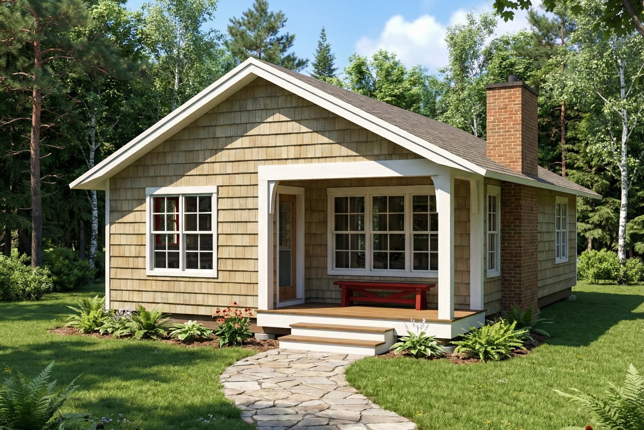 2 Bedroom Cabin Plan Open Concept | PDF Download | OFD – One-Five ...