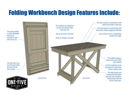 The X-Bench — Folding Portable Workbench Plans