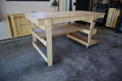 The Drop Bench — Mobile Folding Workbench Plans