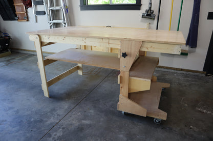 The Drop Bench — Mobile Folding Workbench Plans